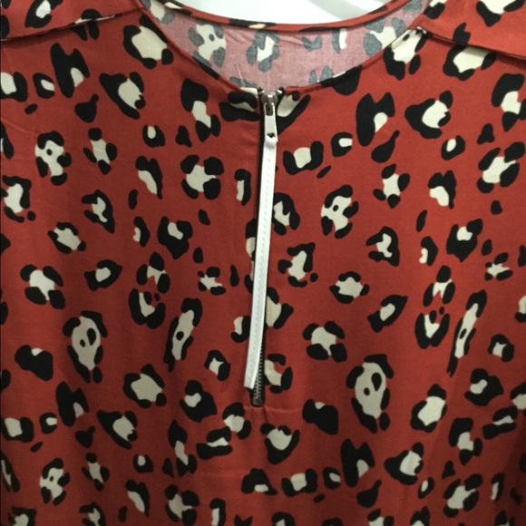 Allison Joy cheetah print dress w/ exposed zipper - Picture 2 of 5